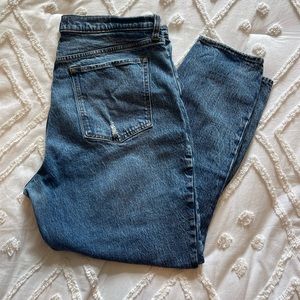 Abercrombie and Fitch the skinny high rise jeans, distressed